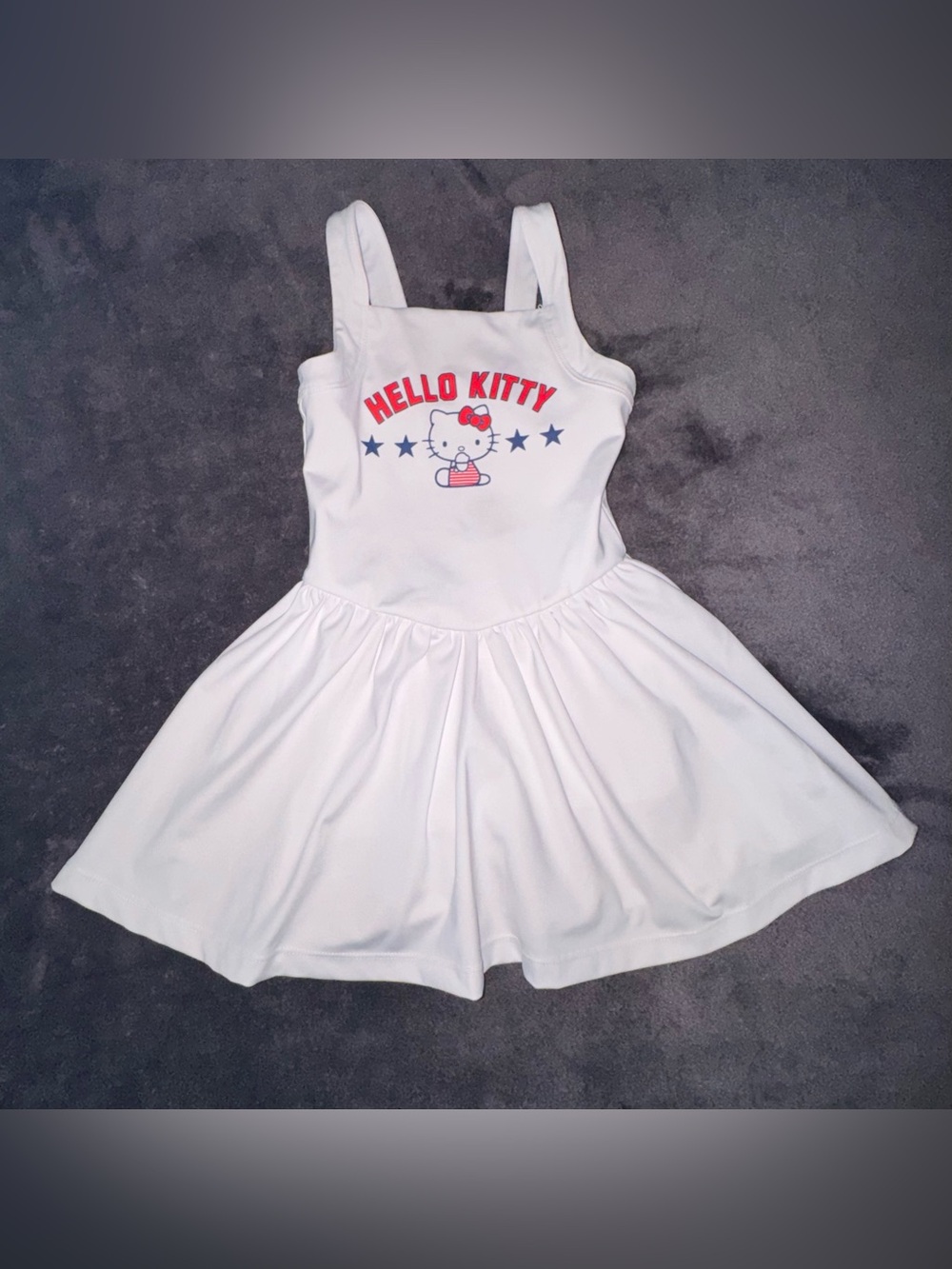 Girls Hello Kitty White Athletic Dress Sleeveless Toddler size 4T